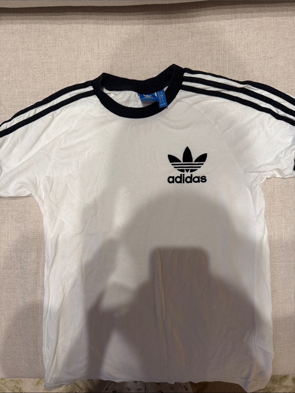 Adidas white and black t-shirt size small